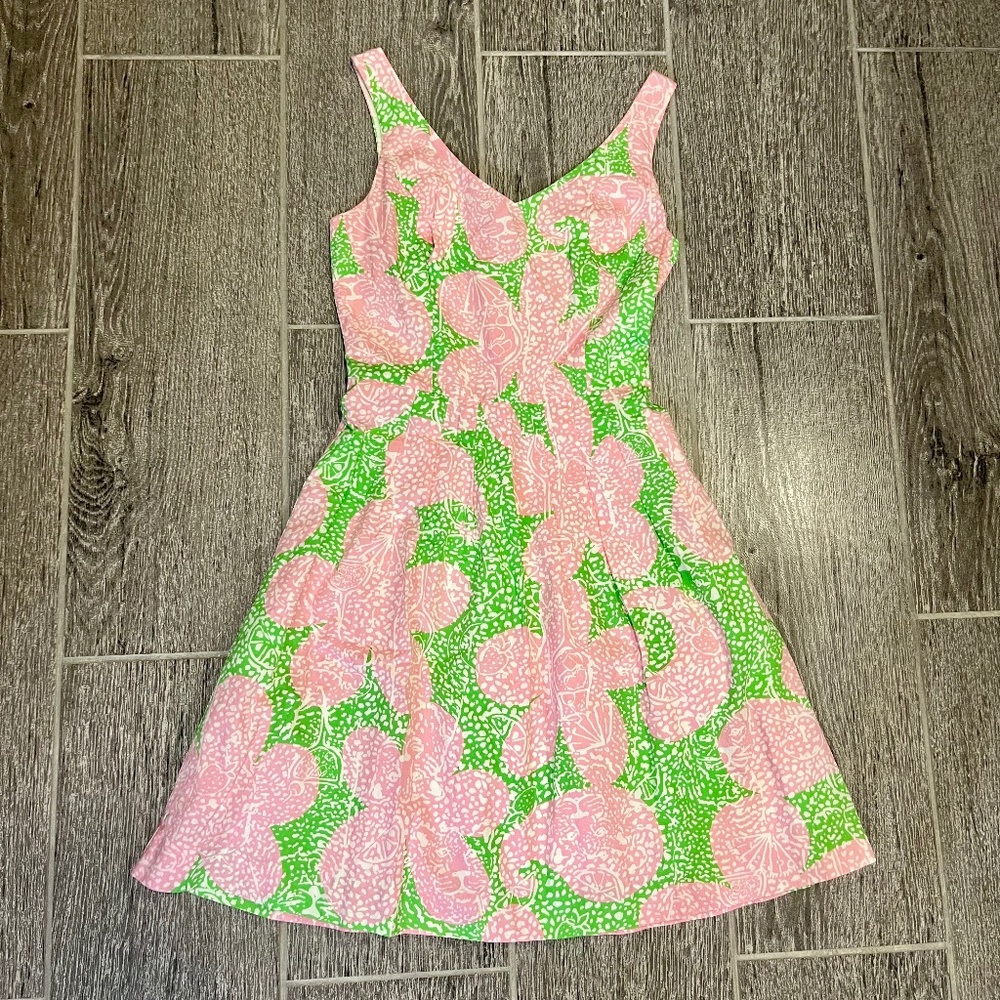 Lilly Pulitzer Lexington Dress, 00, Limeade Cheat Ya